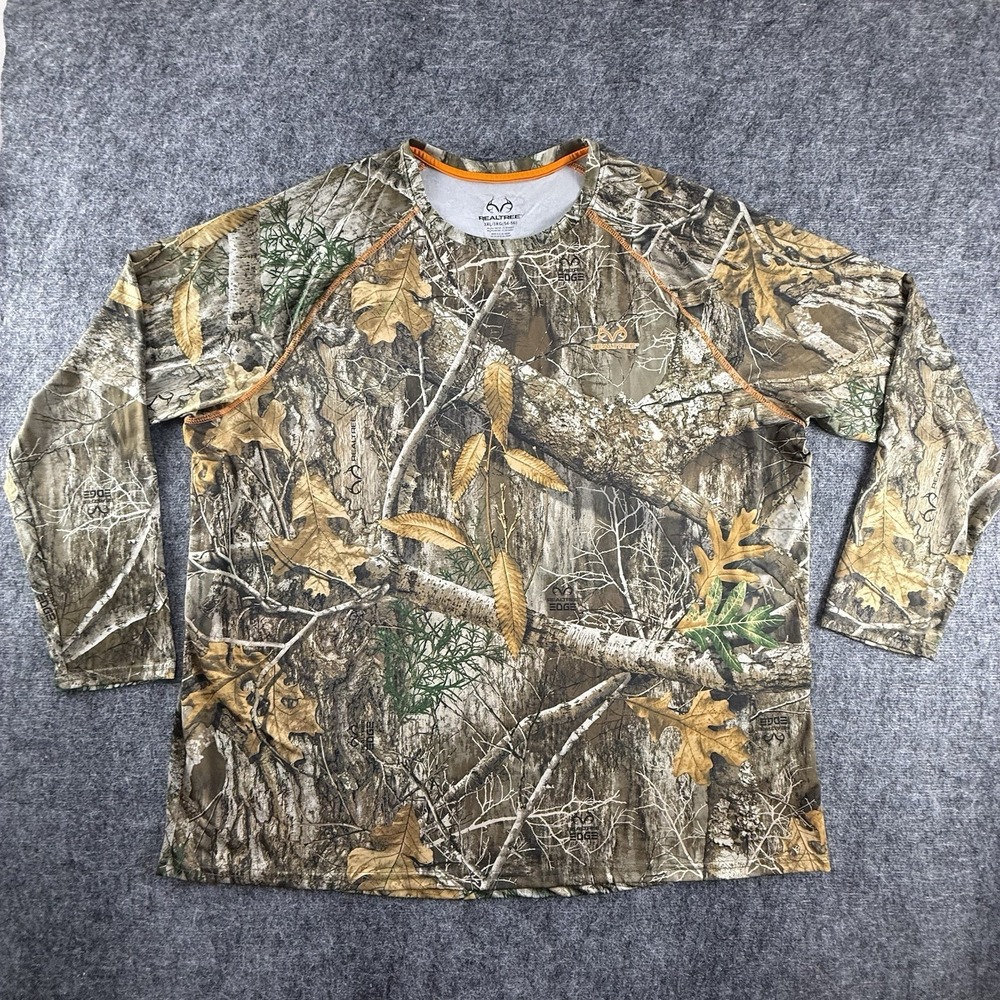 Realtree Edge Camo Shirt‎ Mens 3XL Hunting Performance Long Sleeve Big